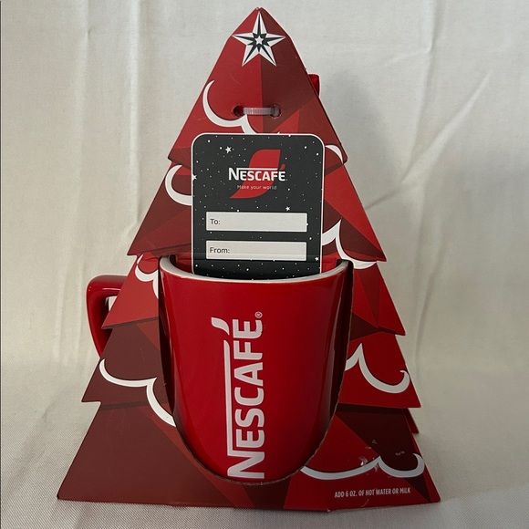 Nescafé Red Holiday Mugs Set of 2 NWT DOES NOT COME WITH COFFEE - Picture 3 of 6